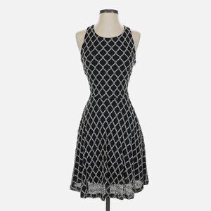 Phanuel Black and Natural Knitted Cocktail Dress Size M